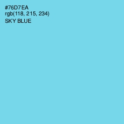 #76D7EA - Sky Blue Color Image